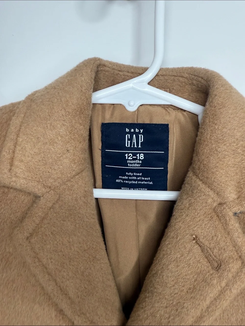 GAP Toddler Camel Pea Coat